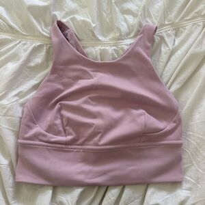 Lululemon Wunder Train Longline Bra in Pink Peony